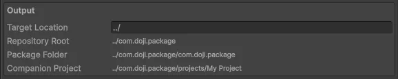 Output section and repository layout preview